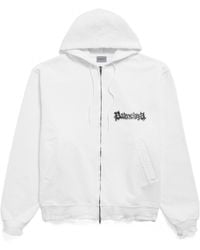 Balenciaga - Cotton Salon De Couture Zip-Up Hoodie - Lyst