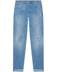 Dondup - Bray Straight-Leg Distressed Jeans - Lyst