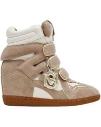 Steve Madden - Mavis Suede Wedge Trainers - Lyst