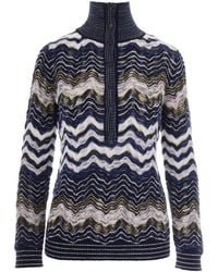 Missoni - Long Sleeve High Neck Jumper - Lyst