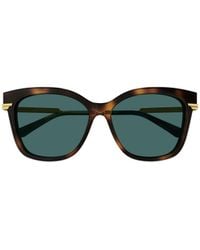 Bottega Veneta - Eyewear Classic Square Sunglasses - Lyst
