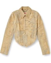 DIESEL - De-Nea-Fsg Slim Distressed Denim Jacket - Lyst
