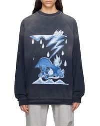 we11done - Round-Neck Long-Sleeved Hoodie - Lyst