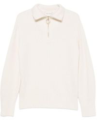 forte_forte - Ribbed-Knit Half-Zip Sweater - Lyst