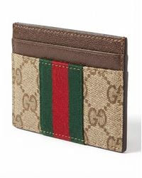 Gucci - Gg Card Case With Web - Lyst
