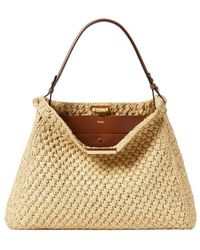 Fendi - Way Large Woven Tote Bag - Lyst
