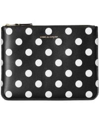 Comme des Garçons - Comme Des Garçons Wallet Polka Dot Printed Zipped Wallet - Lyst