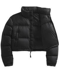 The North Face - Nuptse Cropped Padded Jacket - Lyst