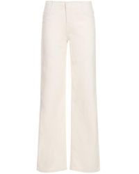 Christopher Esber - Cotton Denim High Rise Straight Jeans - Lyst