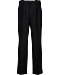 CASABLANCA - Pleated Straight Leg Trousers - Lyst