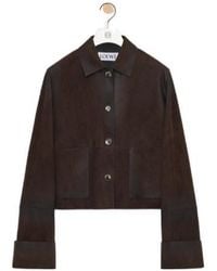 Loewe - Suede Sheepskin Leather Fold-Over Jacket - Lyst