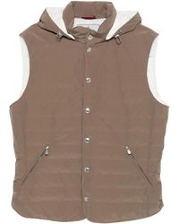 Brunello Cucinelli - Hooded Quilted Gilet - Lyst