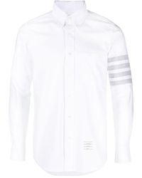 Thom Browne - Bar Stripe Curved Hem Shirt - Lyst