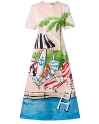Leo - Caroline Cotton And Silk Midi Dress - Lyst