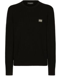 Dolce & Gabbana - Logo Round Neck Sweater - Lyst