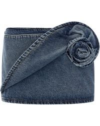 Magda Butrym - Denim Mini Skirt - Lyst