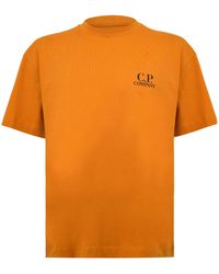 C.P. Company - Logo Crew Neck T-Shirt - Lyst