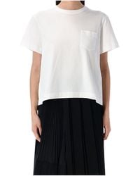 Sacai - Ruffled Crewneck T-Shirt - Lyst