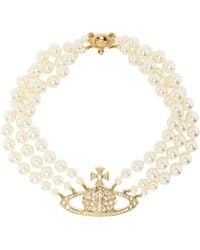 Vivienne Westwood - Bas Relief Three-Row Choker Necklace - Lyst