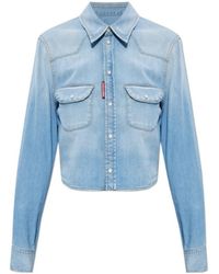 DSquared² - Long Sleeved Denim Shirt - Lyst
