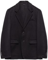 Prada - Single-Breasted Cashmere Jacket - Lyst