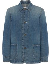 Maison Margiela - Distressed Denim Caban Jacket - Lyst