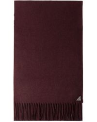 Prada - Triangle-Logo Fringed Scarf - Lyst