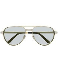 Cartier - Aviator Frame Sunglasses - Lyst