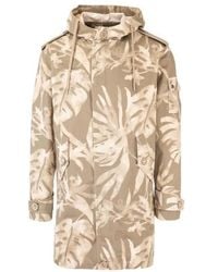 Saint Laurent - Graphic Print Parka - Lyst