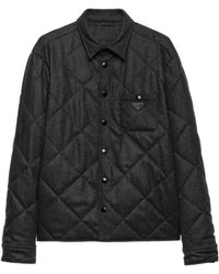 Prada - Padded Cashmere Shirt - Lyst