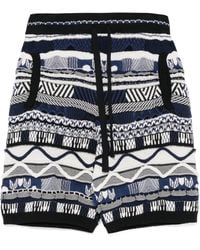 Laneus - Knitted Jacquard Shorts - Lyst