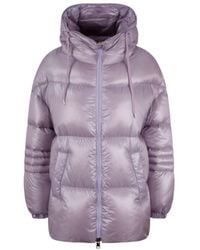 Herno - Metallic Hooded Down Jacket - Lyst