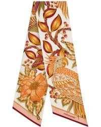 Ferragamo - Parrots Print Bandeau Scarf - Lyst