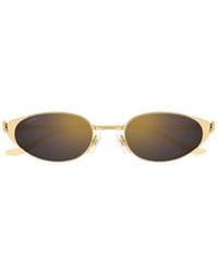 Cartier - Oval-Frame Sunglasses - Lyst