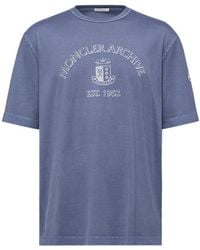 Moncler - Logo Printed Crewneck T-Shirt - Lyst