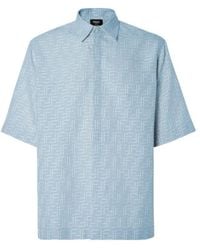 Fendi - Ff Jacquard Short-Sleeved Shirt - Lyst