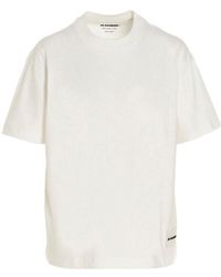Jil Sander - T-Shirt With Round Neck And Short Sleeves - Lyst