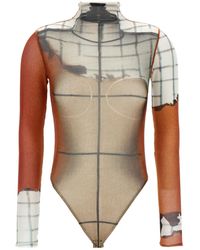 Jean Paul Gaultier - Fire Long Sleeve Bodysuit - Lyst