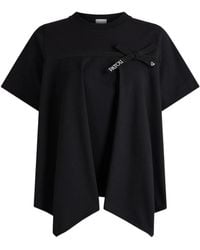 Patou - Draped Bow-Detail T-Shirt - Lyst