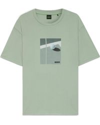 BOSS - Crew Neck Short-Sleeved T-Shirt - Lyst