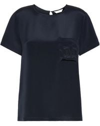 Max Mara - Silk Monogram Blouse - Lyst
