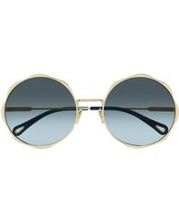 Chloé - Chloé Eyewear Round Frame Sunglasses - Lyst