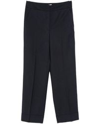 Peserico - Pressed-Crease Cuffed-Hem Tailored Trousers - Lyst