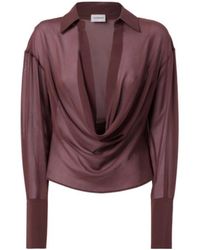ANDAMANE - Lilia Cowl Neck Blouse - Lyst