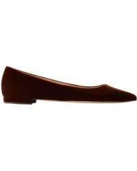 Gianvito Rossi - Velvet Ballet Flats - Lyst