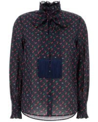 Valentino - All-Over Cherry Printed Button-Up Top - Lyst