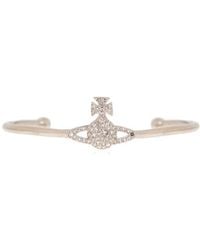 Vivienne Westwood - Grace Bas Relief Embellished Open Bangle - Lyst