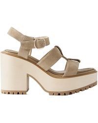 Gabriela Hearst - Hera Suede Platform Sandals - Lyst