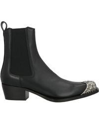 DIESEL - Rhinestone Decor Denim Ankle Boots - Lyst