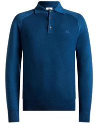Etro - Wool Polo With Pegaso Logo - Lyst